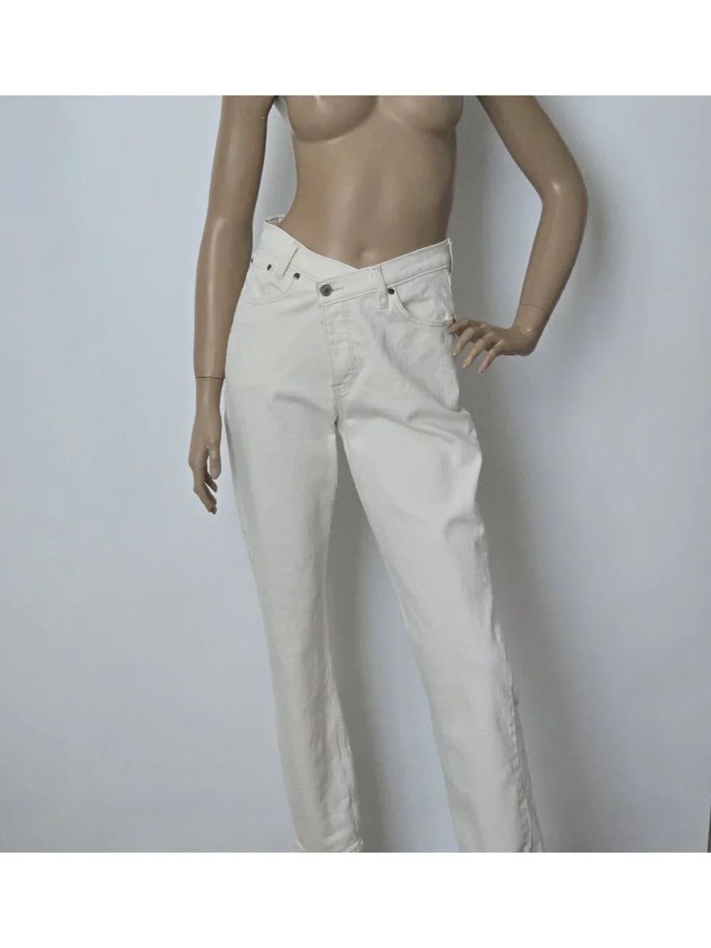Abercrombie & Fitch The Dad Jeans Curve Love High Rise Beige Sz 26/2R